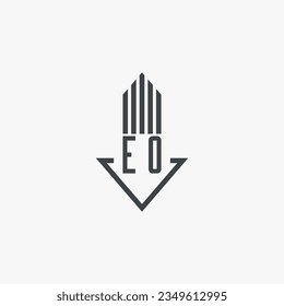 EO initials Real Estate Logo stock illustration. Logo vector