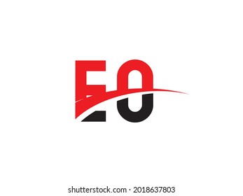 Plantilla de diseño de logotipo inicial de la carta EO