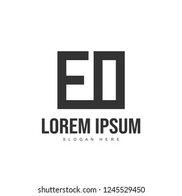 EO Letter logo design. Initial letter logo template design