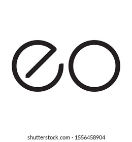 EO letter logo template vector icon design