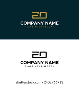 EO Letter Monogram Gold Minimalist Vector Logo