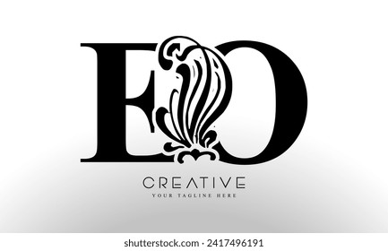 EO Letter Royal Luxury Logo template in vector art for Restaurant, Royalty, Boutique, Cafe, Hotel, Heraldic, Jewelry and Fashion.