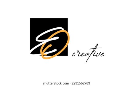 EO letters creative modern font logo design
