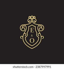 EO-Line Vintage-Logo in erstklassigem professionellem Design, das gut auf allen Printmedien drucken kann
