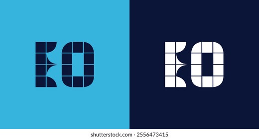 EO logo design with tile shape. Minimalist and modern vector illustration design suitable for business or brand