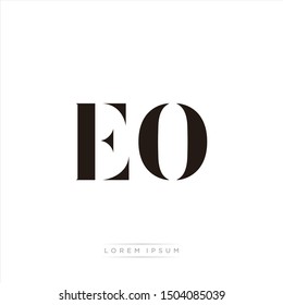 EO Logo monogram isolated on white background eps 10