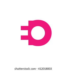 EO Logo. Vector Graphic Branding Letter Element. White Background