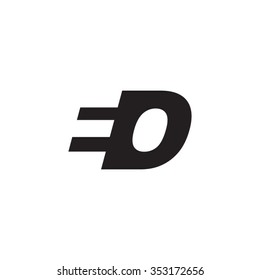 EO negative space letter logo
