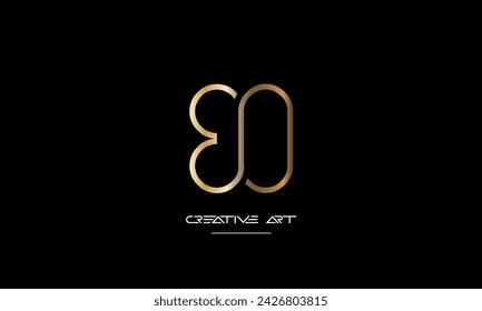 EO, OE, E, O abstract letters logo monogram