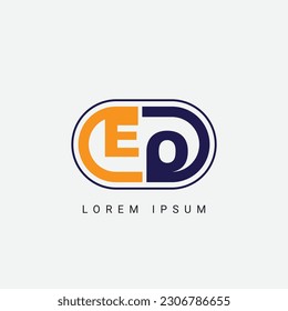 EO- oder OE-Letter-Logo-Design, Vektorvorlage