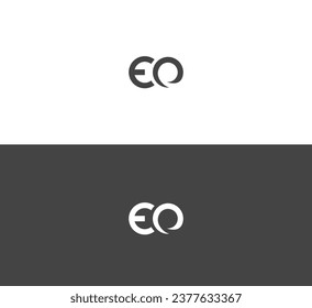 EO, OE letter logo design template elements. Modern abstract digital alphabet letter logo.