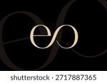 EO or OE letter logo icon design. Classic style luxury initials monogram.