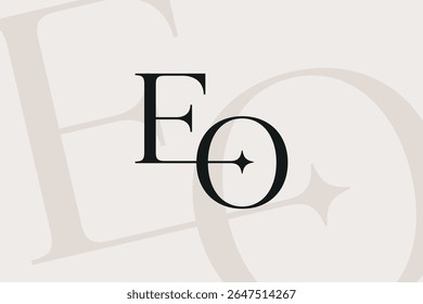 EO or OE letter logo icon design. Classic style luxury initials monogram.