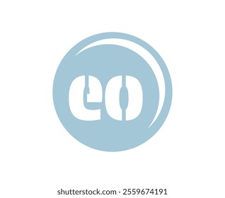 EO sport emblem or team logotype. Ball logo with a combination of Initial letter E and O for balls shop, sports company, training, club badge. Vector illustration.