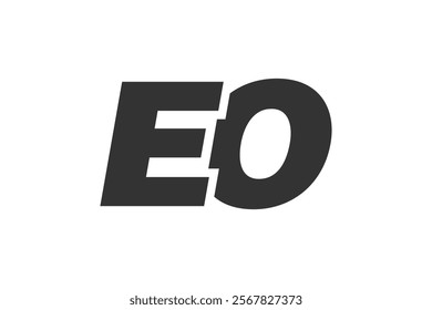 EO Techno Editable Font Logo For Corporate Branding. Bold, Futuristic Design With Unique Typographic Ideas. Minimal Custom Type And Dynamic Letter Variations For Promotion, Printing, And Book Titles