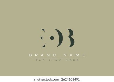 EOB abstract letter logo design. This logo is designed by three abstract letters.
