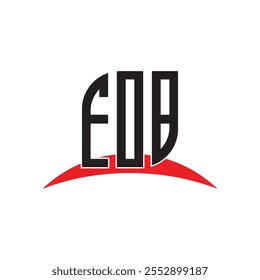 EOB letter logo ontwerp met witte achtergrond in illustrator, vector logo modern alfabet lettertype