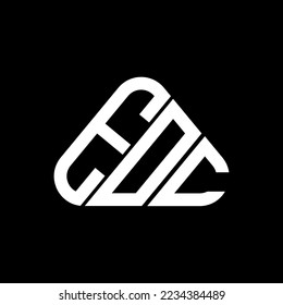 EOC letter logo creative design with vector graphic, EOC simple and modern logo in round triangle shape.