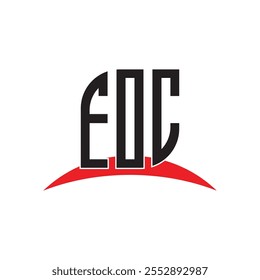 EOC letter logo design with white background in illustrator, vector logo modern alphabet font