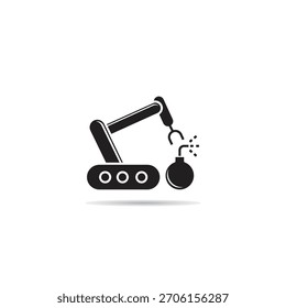 EOD Disposal Robot Arm Icon