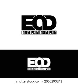 EOD letter monogram logo design vector