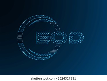 EOD low poly letter logo vector design. EOD lower poly logo design. Low poly logo.