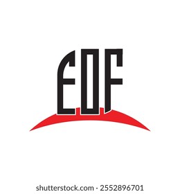 EOF letter logo design with white background in illustrator, vector logo modern alphabet font