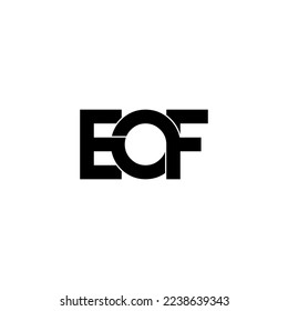 eof typography letter monogram logo design