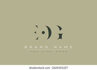 EOG abstract letter logo design. This logo is designed by three abstract letters.