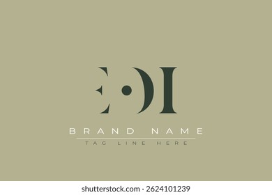 Projeto de logotipo de letra abstrata EOI. Este logotipo é desenhado por três letras abstratas.