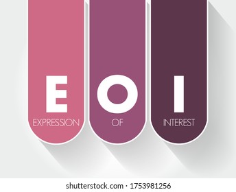 EOI - Expression of Interest acronym, business concept background