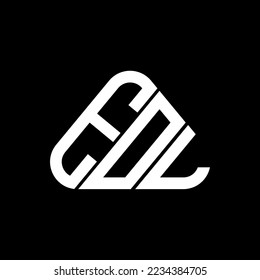 EOL letter logo creative design with vector graphic, EOL simple and modern logo in round triangle shape.