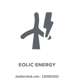 Eolic energy icon. Eolic energy design concept from Ecology collection. Simple element vector illustration on white background.
