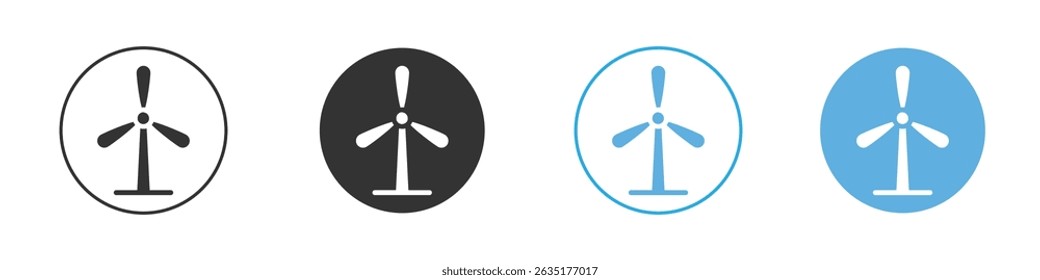 Eolic energy icon Editable flat style, illustration icons