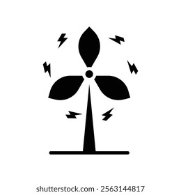 Eolic energy icon Isolated flat vector in outline