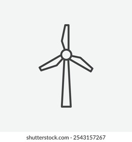 Eolic energy icon set. vector illustration.