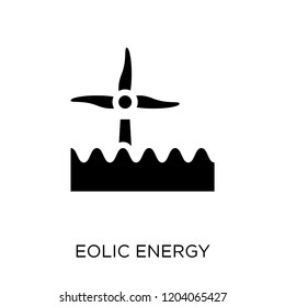 Eolic energy icon. Eolic energy symbol design from Ecology collection. Simple element vector illustration on white background.