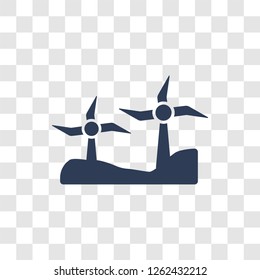 Eolic energy icon. Trendy Eolic energy logo concept on transparent background from Ecology collection
