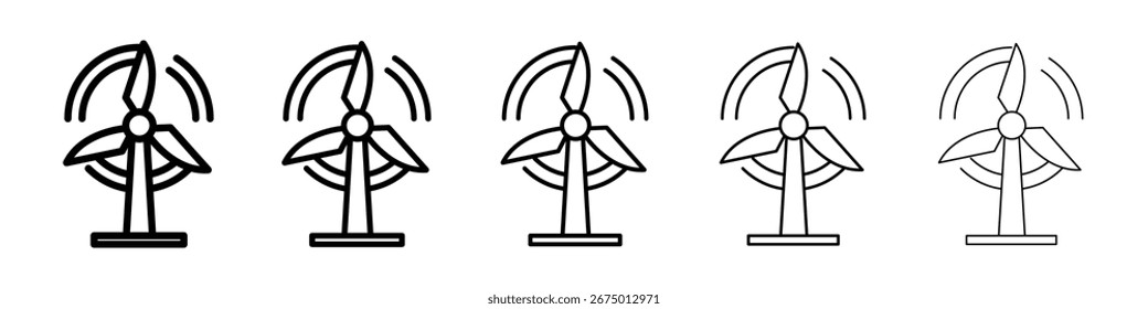 Icono de energía eólica Arte vectorial Ilustración