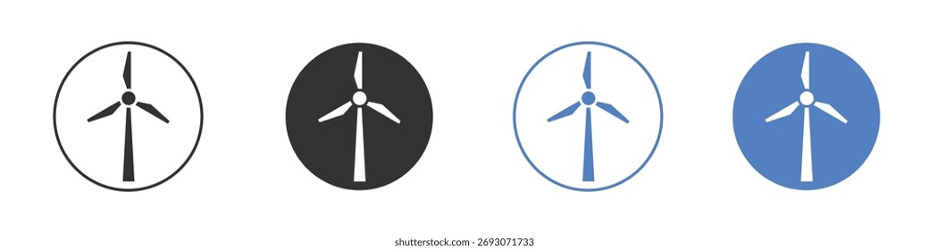 Eolic energy icon vector. Logo Template illustration design