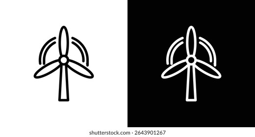 Eolic energy icon vector simple element illustration editable