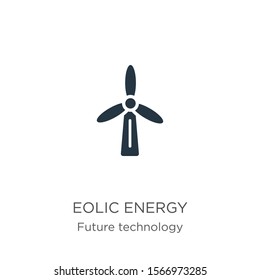 Eolic energy icon vector. Trendy flat eolic energy icon from future technology collection isolated on white background. Vector illustration can be used for web and mobile graphic design, logo, eps10