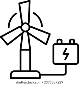 Eolic Energy Vektorsymbol. Kann für Druck-, Mobil- und Web-Anwendungen verwendet werden.