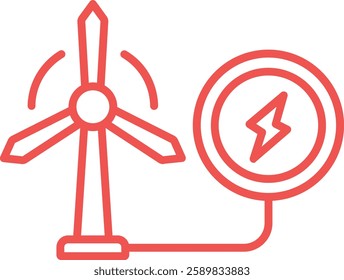 Eolic Energy vector icon. Can be used for printing, mobile and web applications.