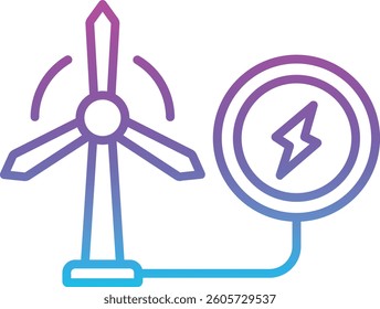 Eolic Energy vector icon. Can be used for printing, mobile and web applications.