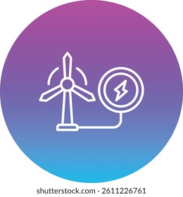 Eolic Energy vector icon. Can be used for printing, mobile and web applications.