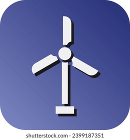 Eolic Turbine Vector Glyph Gradient Background Icon For Personal And Commercial Use.
