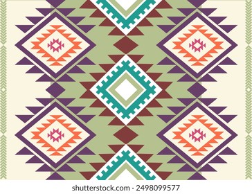 eomatric Oriental ethnic seamless pattern thai native traditional background Design for carpet,wallpaper,clothing,wrapping,batik,fabric,Vector illustration embroidery style.