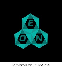 Logotipo da carta criativa minimalista EON. EON vetor único iniciais alfabeto letra logotipo design