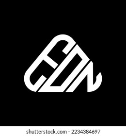 EON letter logo creative design with vector graphic, EON simple and modern logo in round triangle shape.